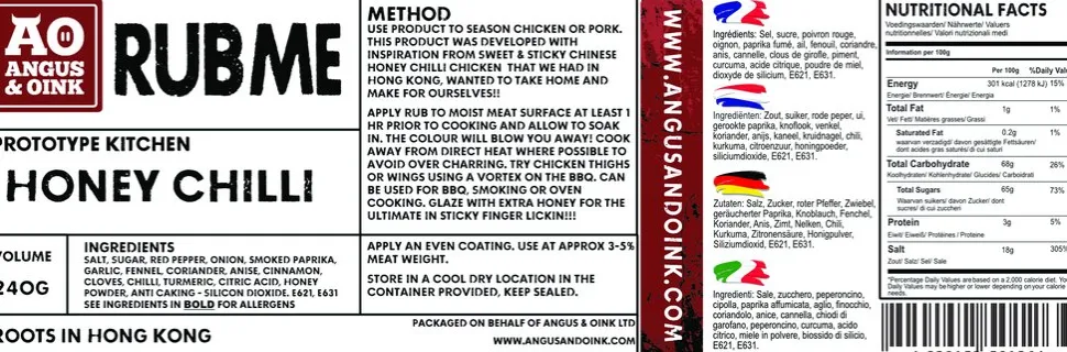 Angus & Oink – Honey Chili
