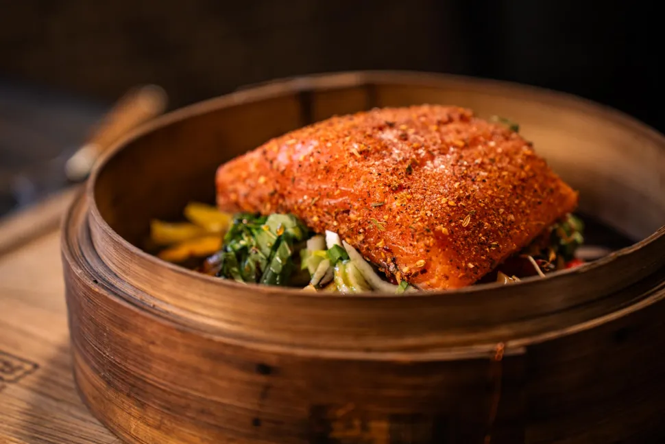 Bamboe stoommandje deksel 22cm