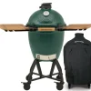 Big Green Egg Large – met intEGGrated onderstel, acacia zijplankjes en hoes