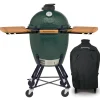 Big Green Egg Large – met onderstel, acacia zijplankjes en hoes