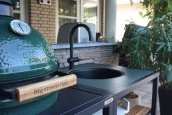 Dekton natuursteen wasbak insert antraciet – Modular Outdoor Workspace – Big Green Egg