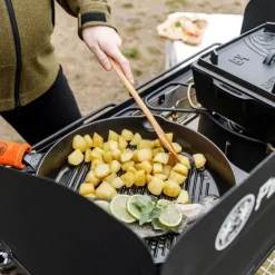 Gietijzeren grill skillet met steel Petromax