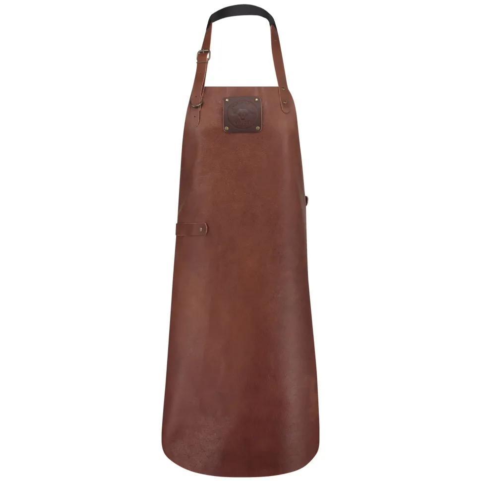 Leren buffalo schort Cognac Witloft