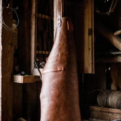 Leren schort zwart Witloft