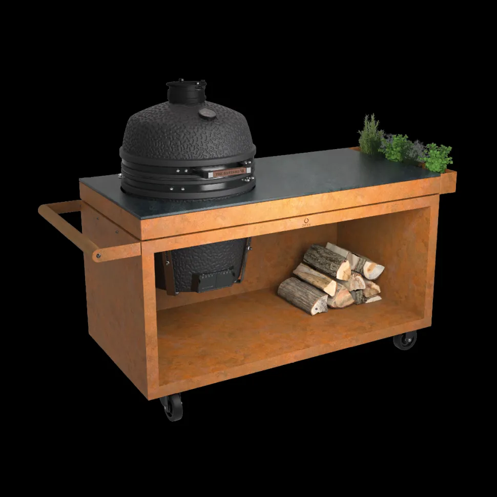OFYR 150 kamado tafel pro+ cortenstaal
