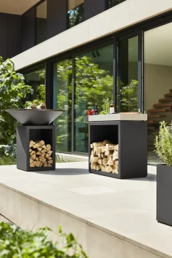 OFYR Butcher Block Storage 90 Black – Teak Hout