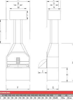 Zuid-Afrikaanse Braai 800 Freestanding Home Fires